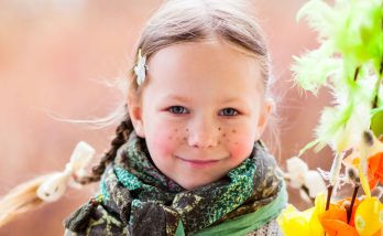 Little girl celebrating Easter